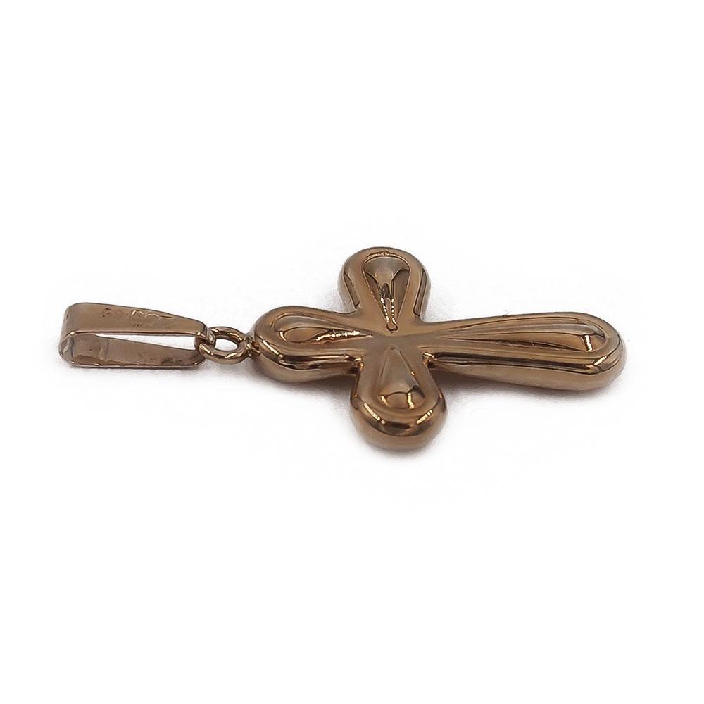 Kultainen ristiriipus 15x20mm Timanttiset #1