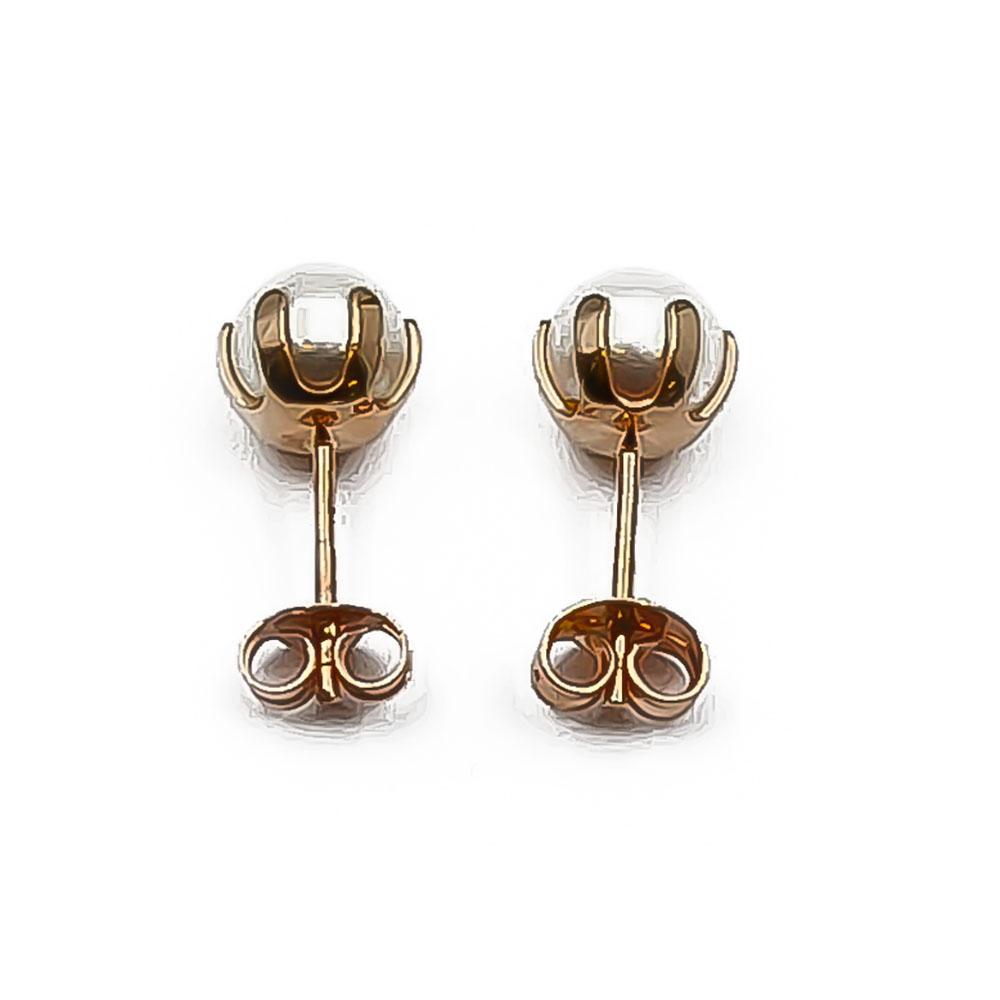 Kultaiset helmi tappikorvakorut #1