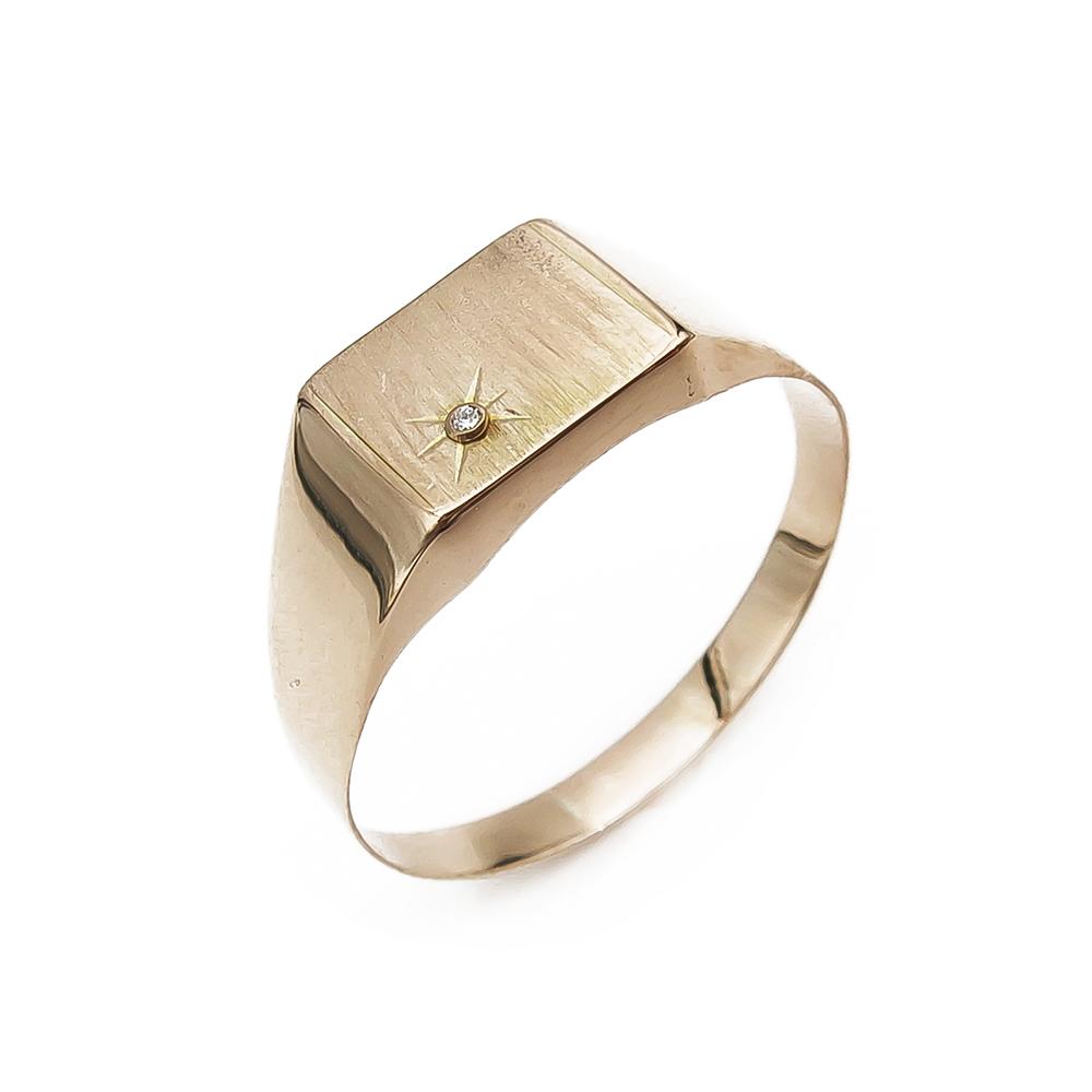 Kantasormus timantilla 0,005ct 25,5mm vuodelta 1983 #0