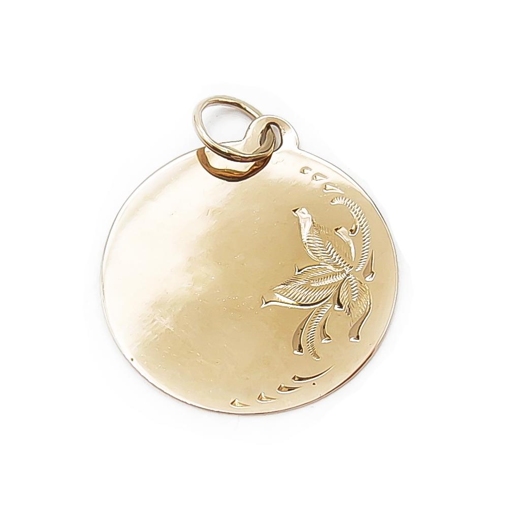 Pyöreä laattariipus kukkakuviolla #0