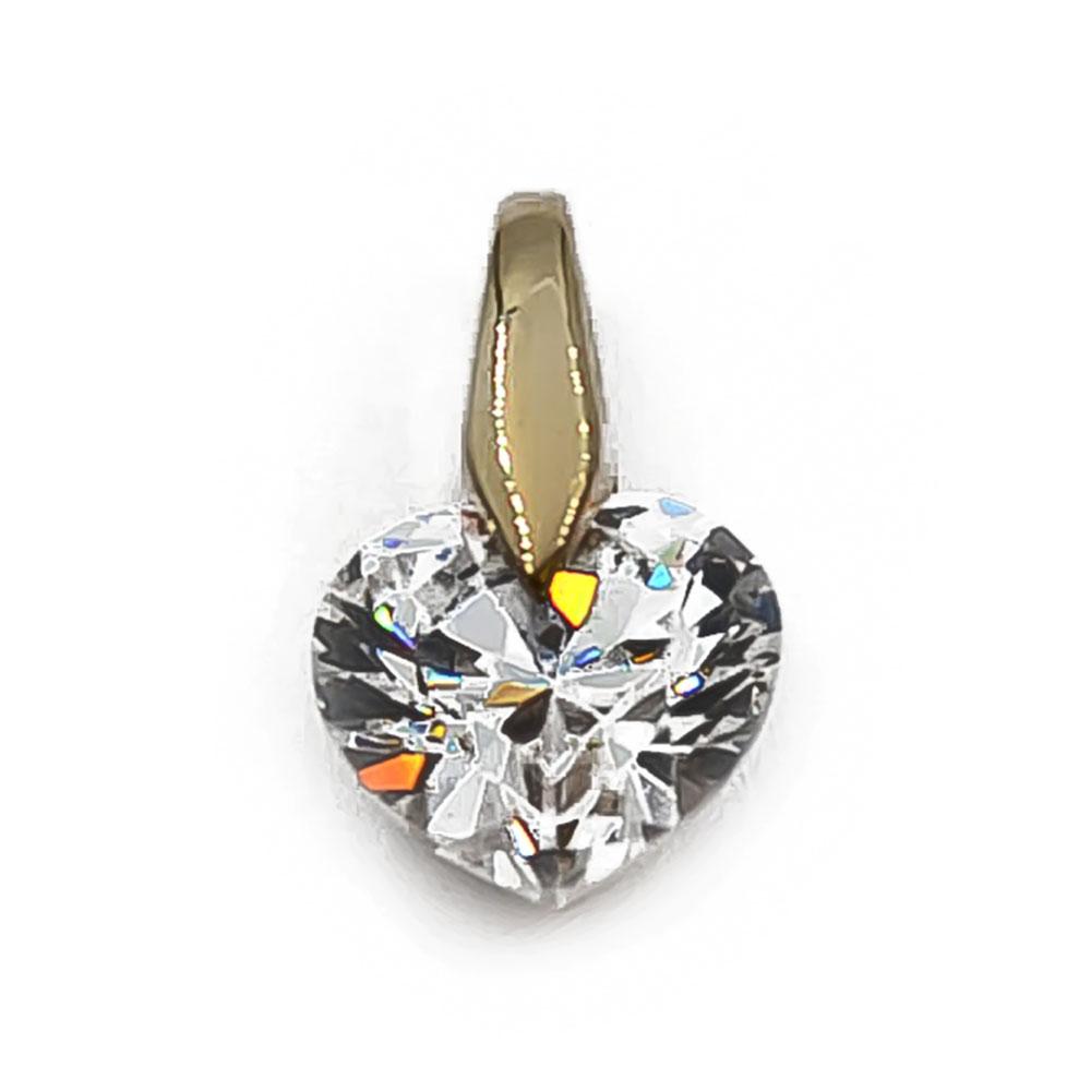 Kultainen sydänriipus zirkonia #0