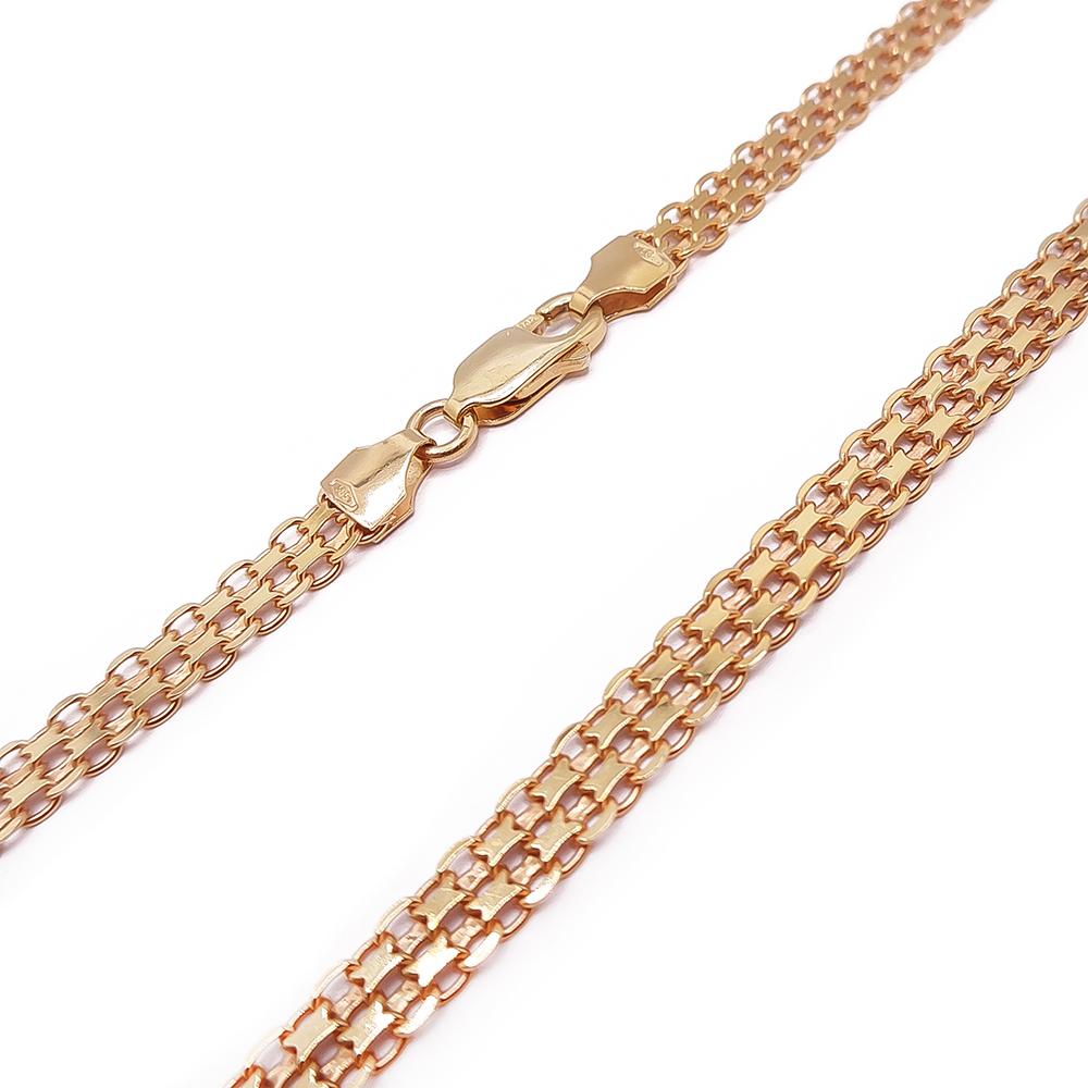 Kultainen x-lenkki kaulakoru 43,5cm #1