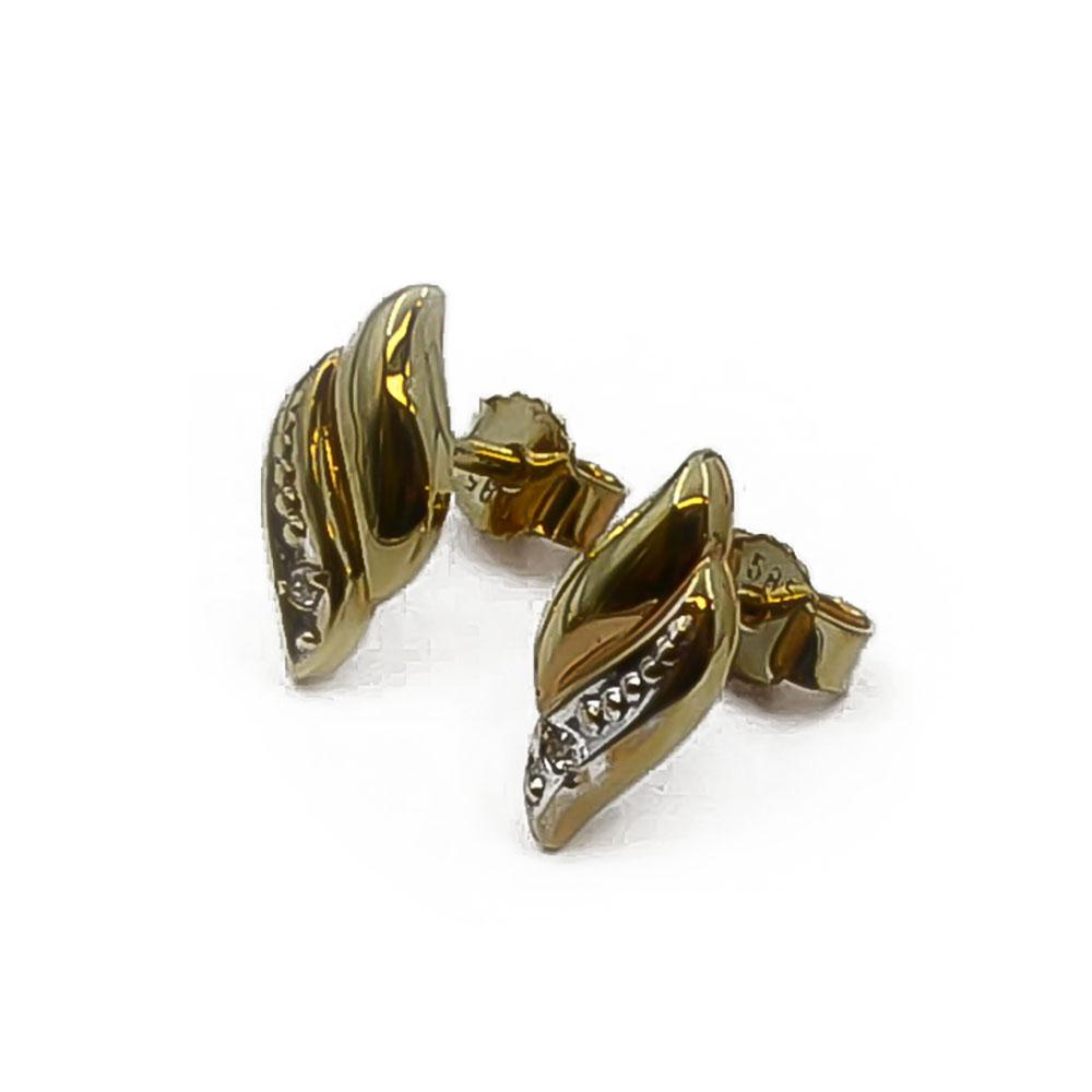 Kultaiset zirkonia korvakorut #0