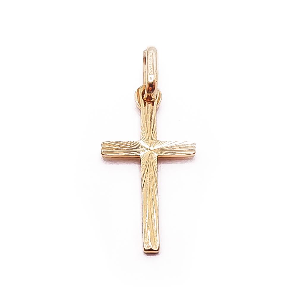 Kultainen risti timanttileikattu #0