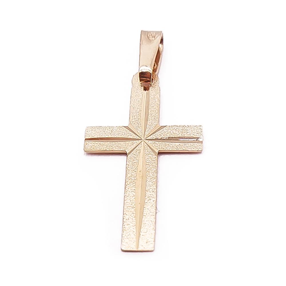 Kultainen risti timanttileikattu #0