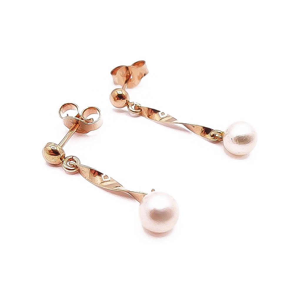 Kultaiset helmikorvakorut #0