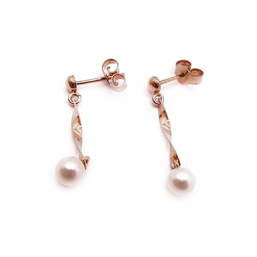 Kultaiset helmikorvakorut #1