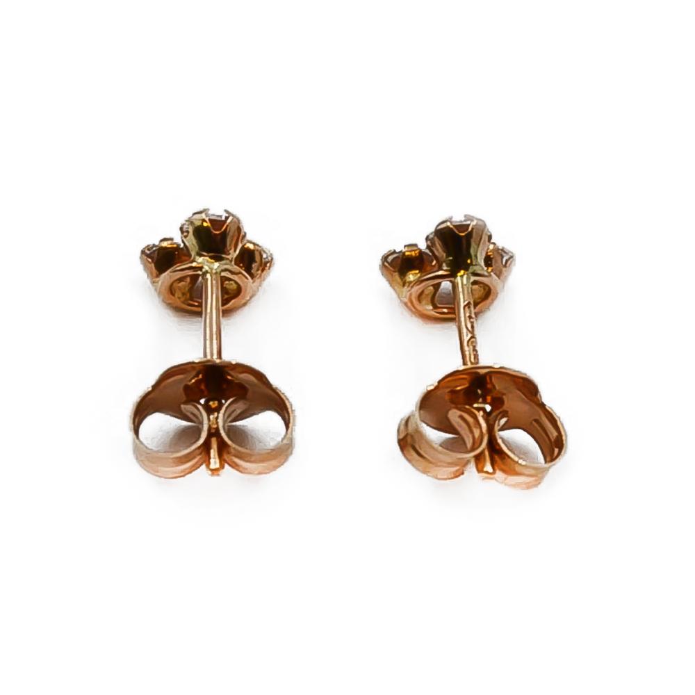 Kultaiset kirkkaat zirkonia nappi korvakorut #2