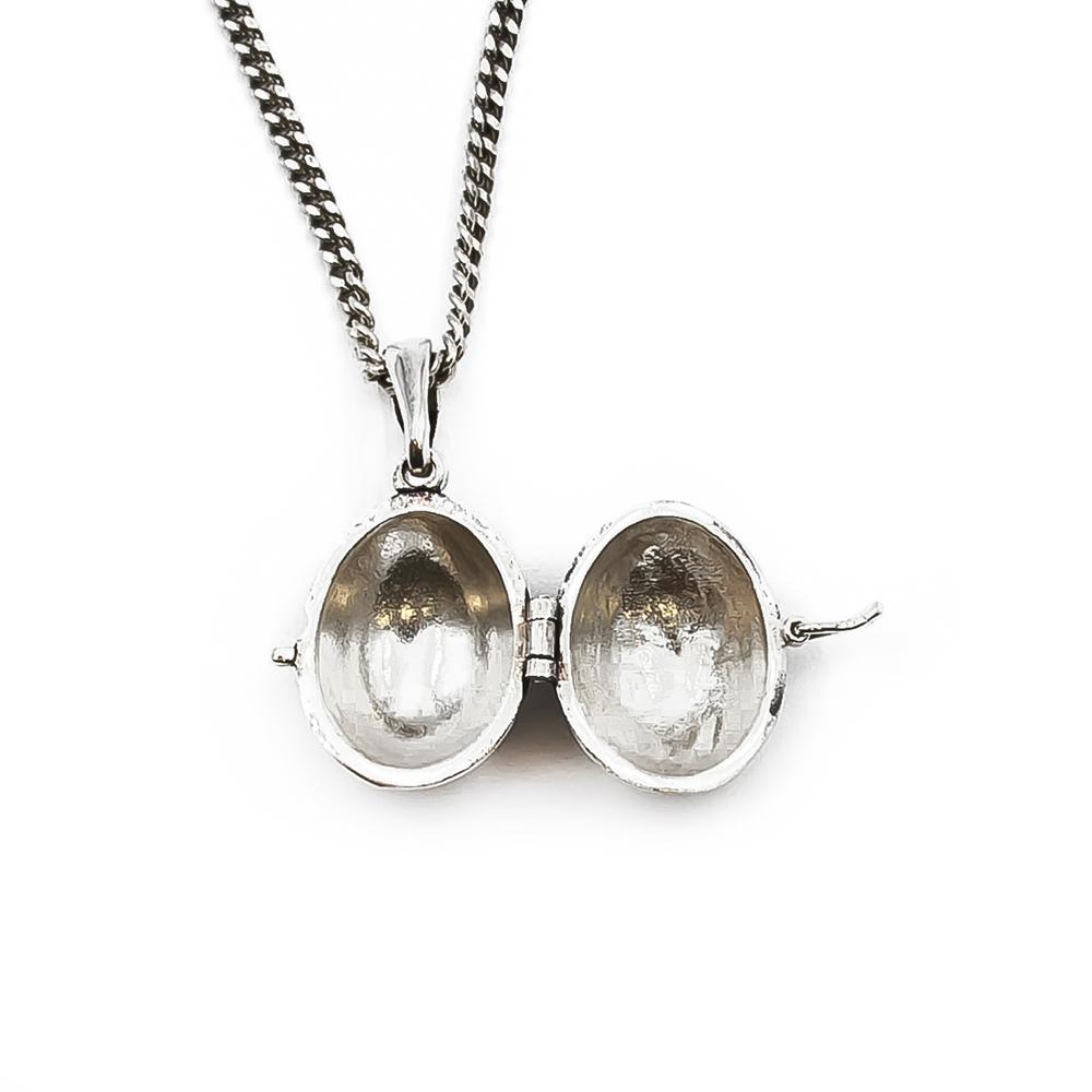 Hopeinen ortodoksiristi aiheinen avattava riipus ketjulla 45cm #2