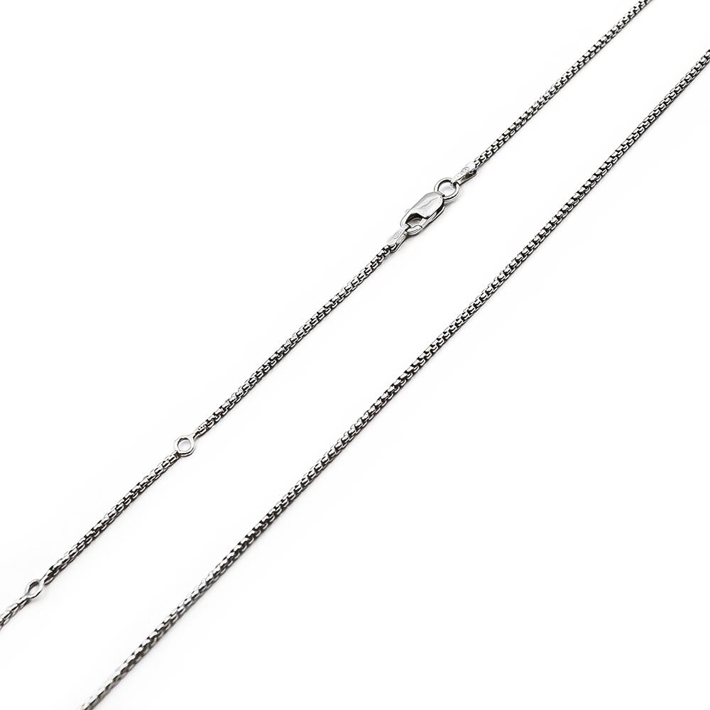 Hopeinen riipusketju 42/45/50cm #1