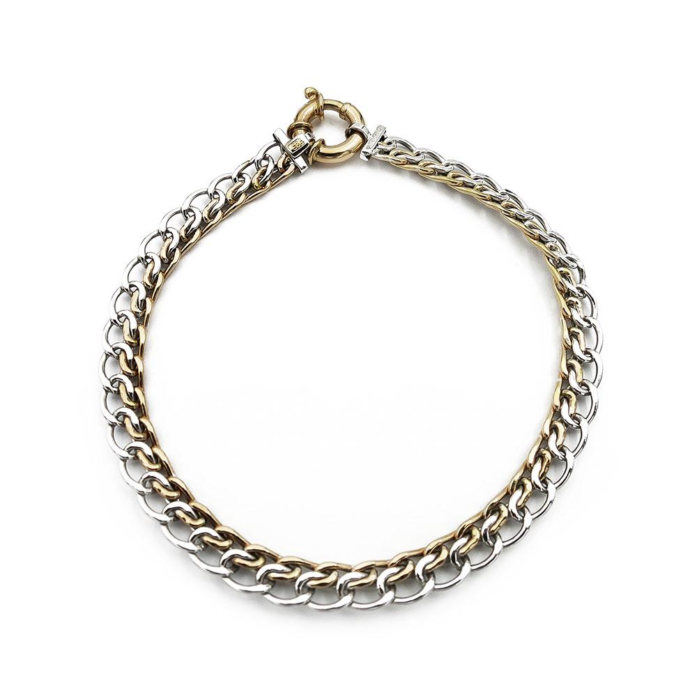 2-värinen kultainen ranneketju 19,5cm #1