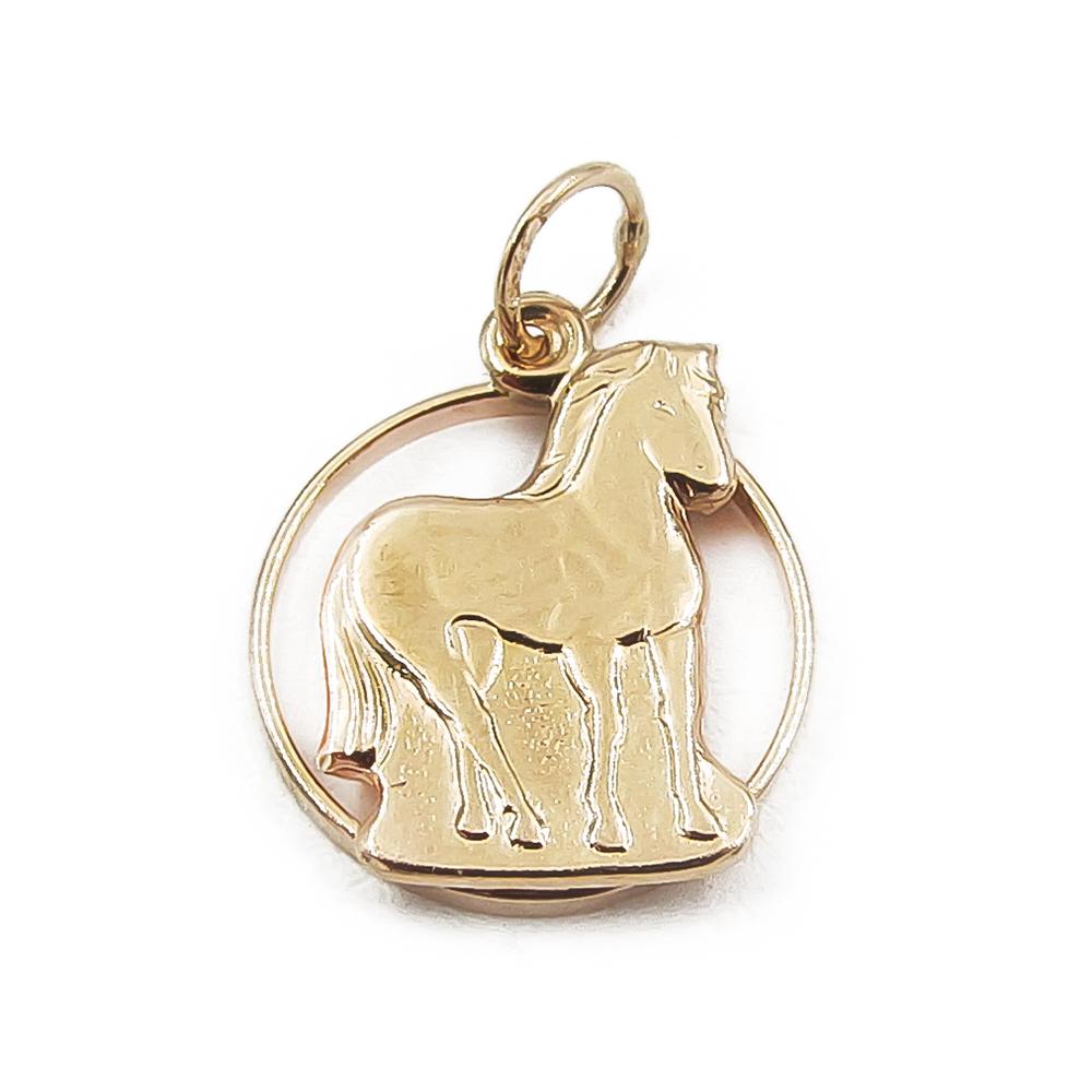 Kultainen hevonen riipus #0