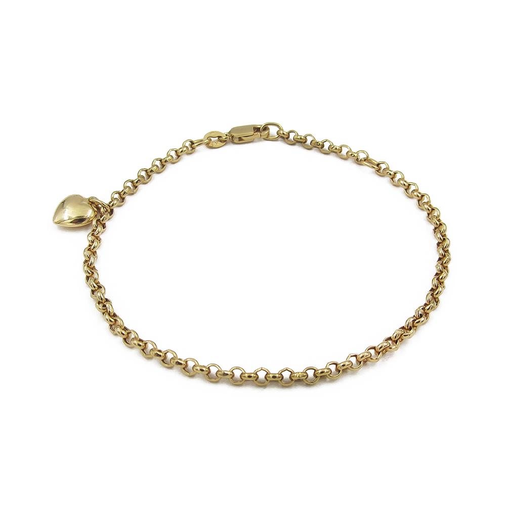 Papu ranneketju, sydän riipus 16-18cm #1