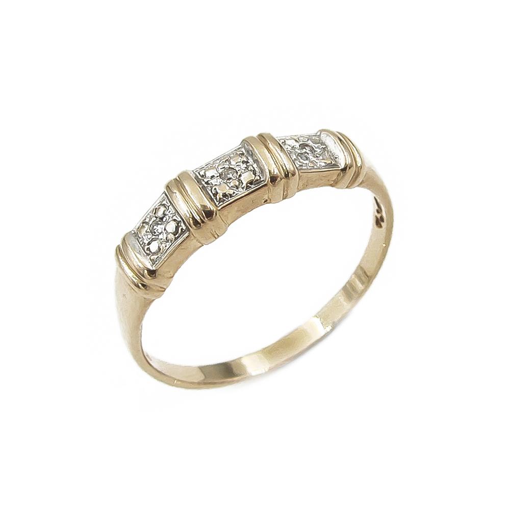 Timanttisormus halk.19mm v.1998 tim.3x0.003ct #0