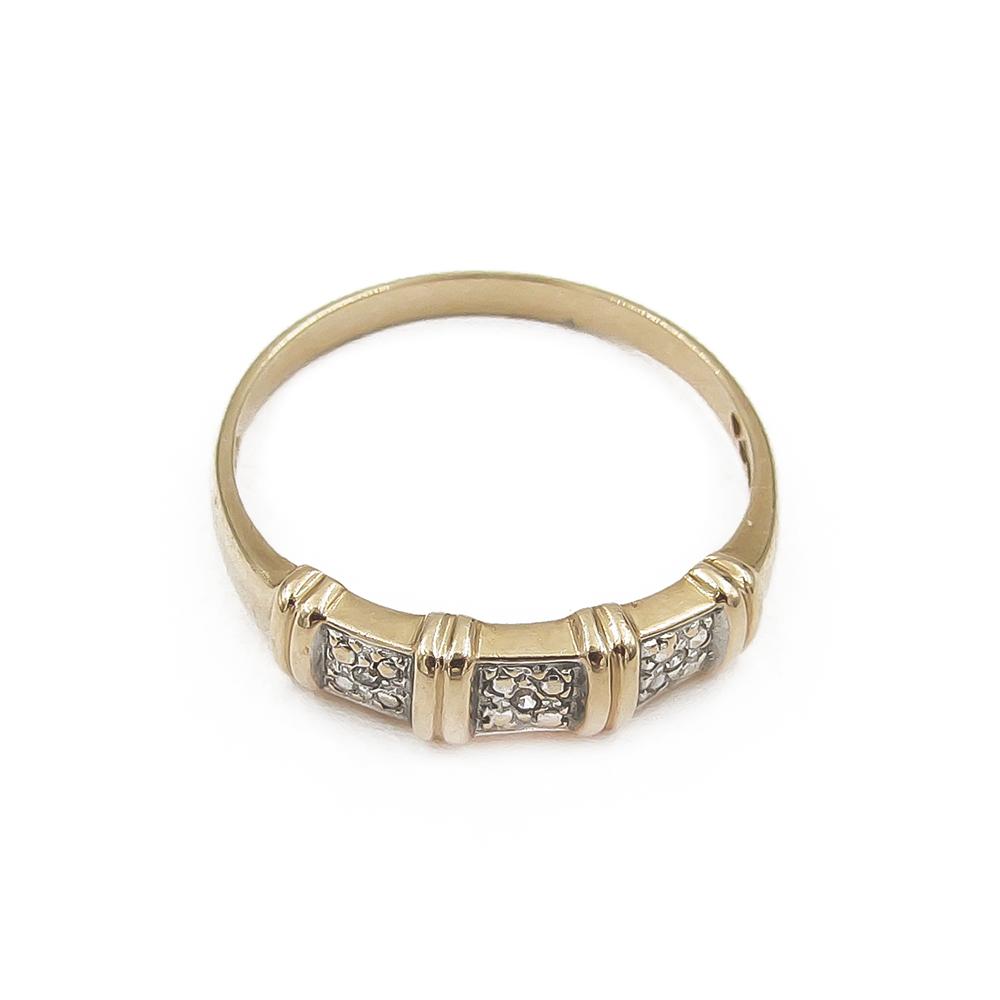 Timanttisormus halk.19mm v.1998 tim.3x0.003ct #2