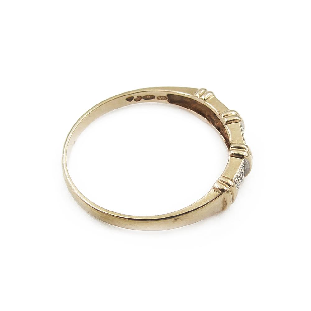 Timanttisormus halk.19mm v.1998 tim.3x0.003ct #5