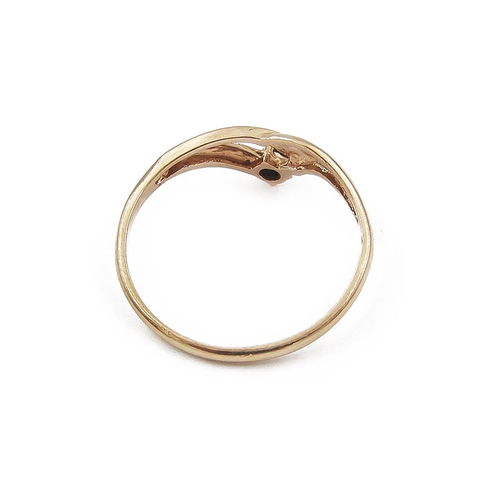 Kultasormus sininen kivi halk.15.5mm v.1996 #4