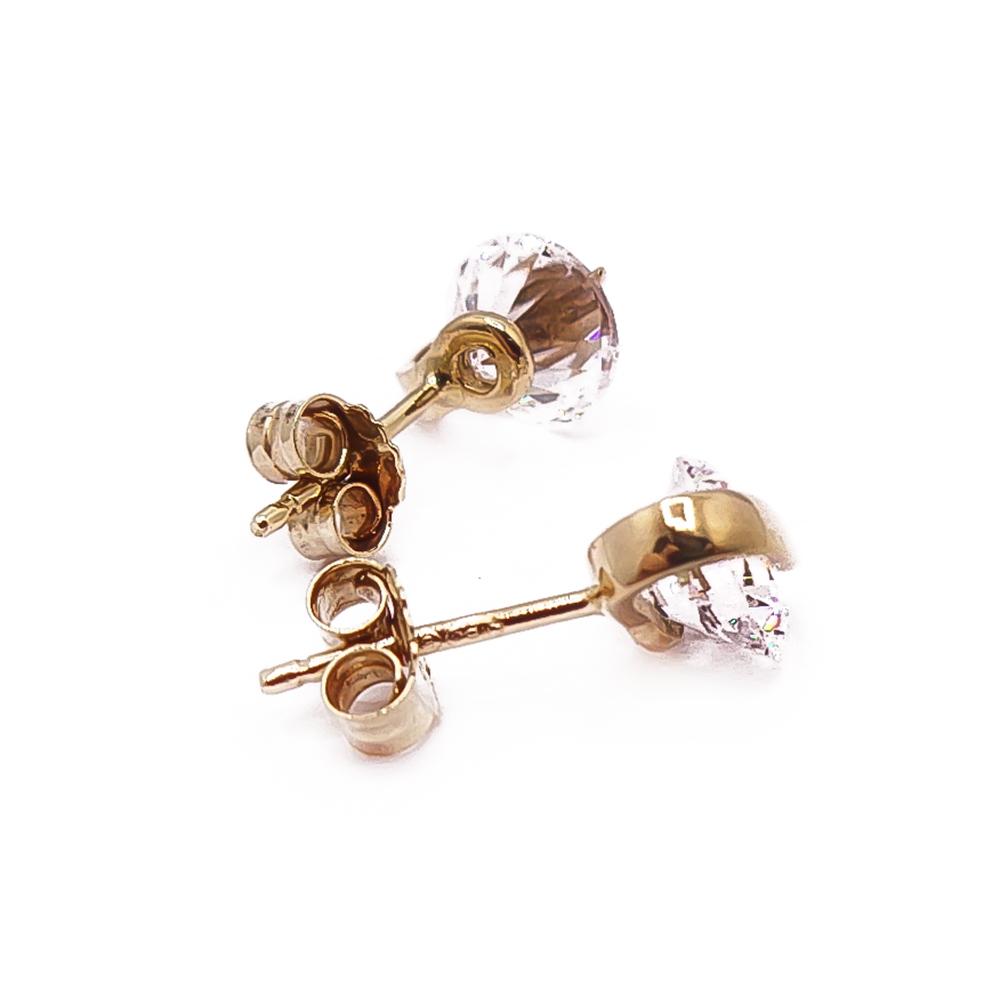 Kultaiset korvakorut zirkoniat #1