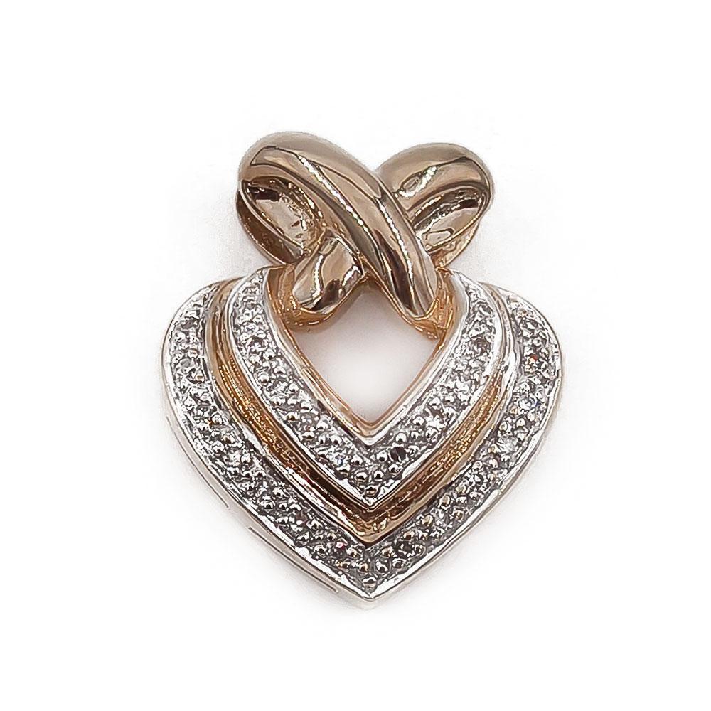 Kultainen timanttisydänriipus 24kpl yht. 0.1ct Timanttiset #0