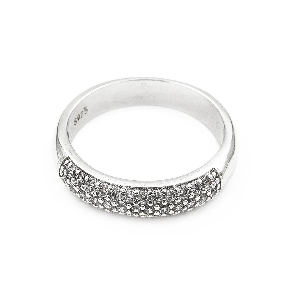 Hopeasormus kirkkailla kivillä halk.19mm, lev. 4.46mm #2