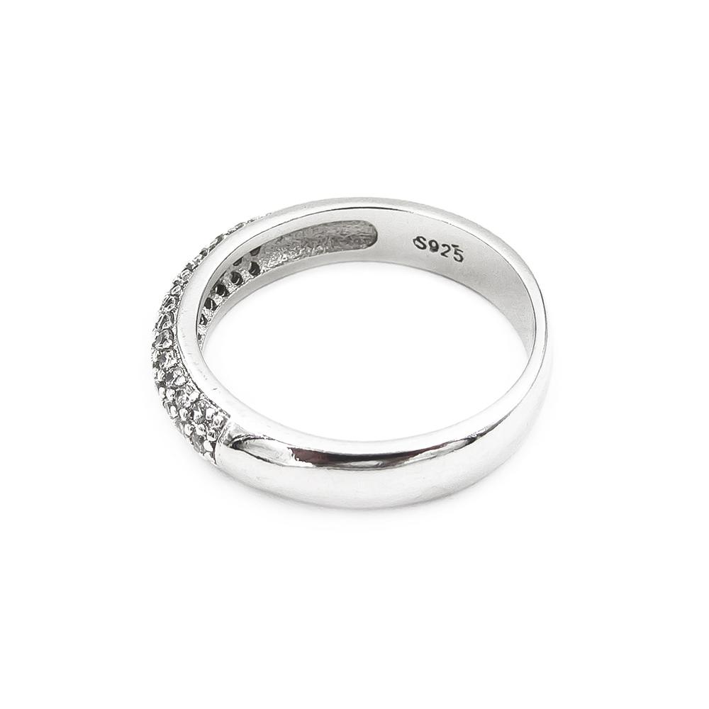 Hopeasormus kirkkailla kivillä halk.19mm, lev. 4.46mm #3