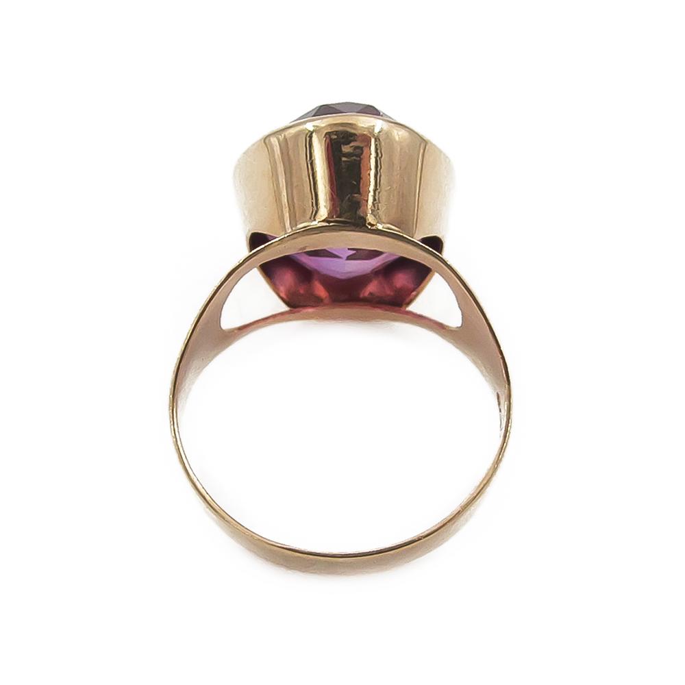 Kultasormus lila kivi halk.16mm v.1969 #4