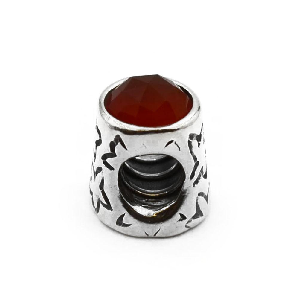 Pandoran hopeinen hela oranssilla kivellä #2