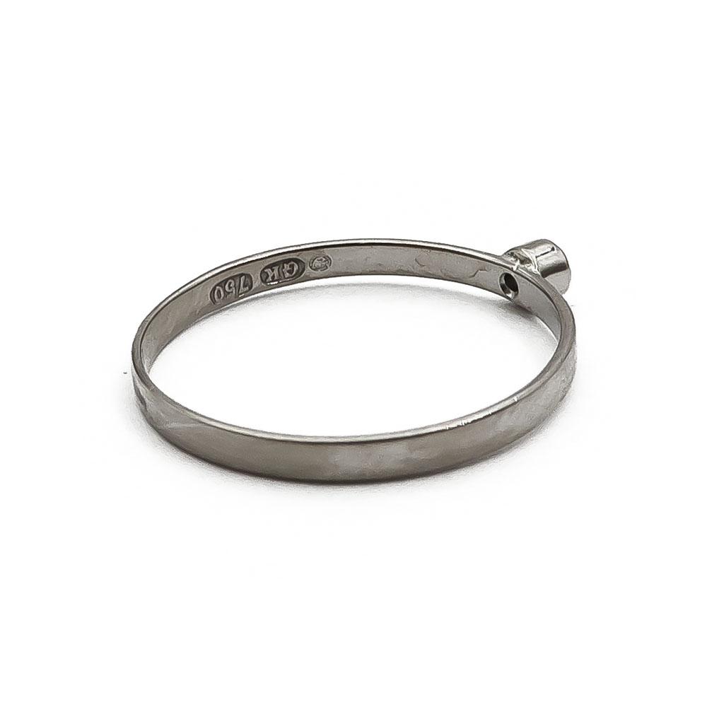 18K valkokultainen timanttisormus 16mm 0,005ct #2