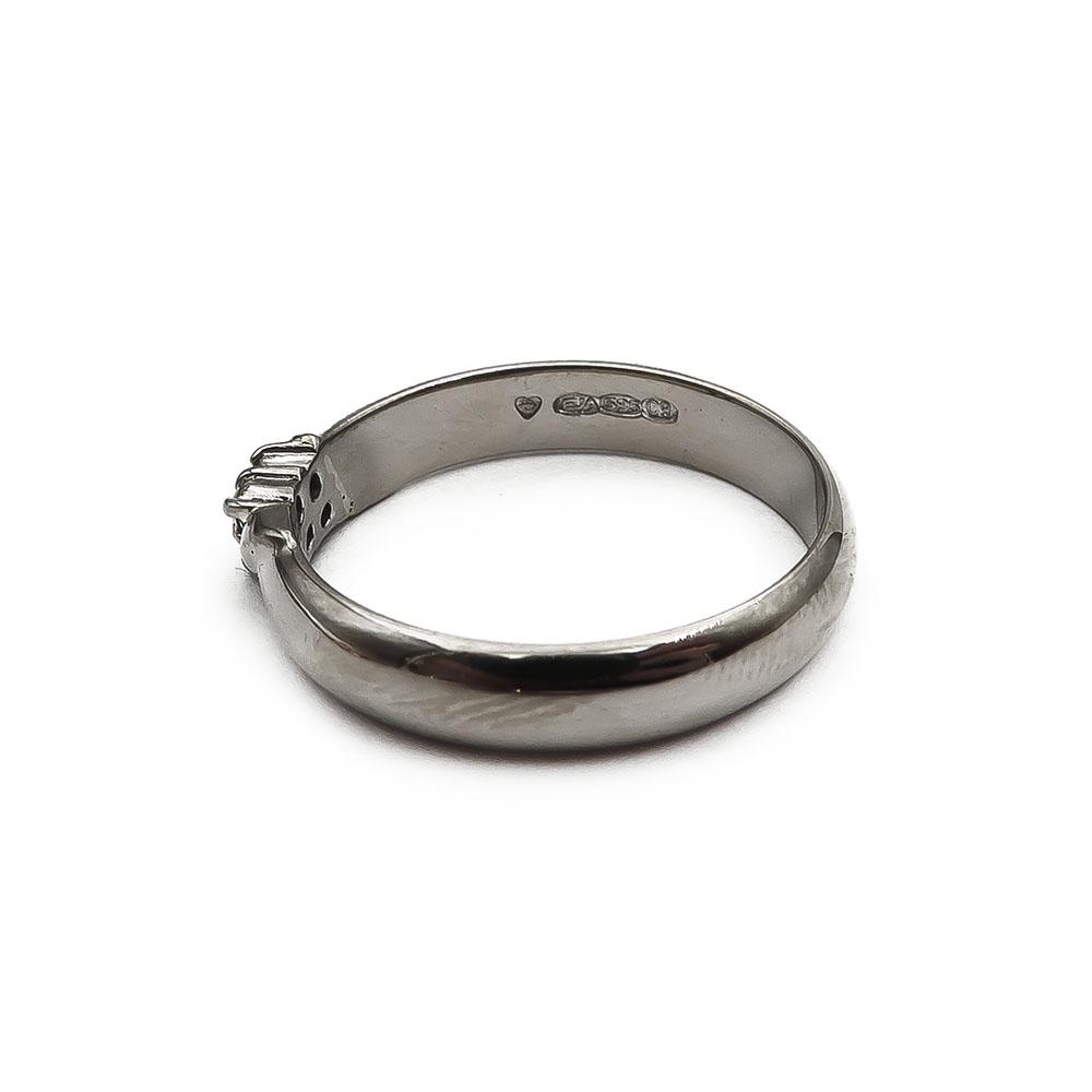 Valkokultainen timanttisormus 17,35mm 4x0,02ct #3