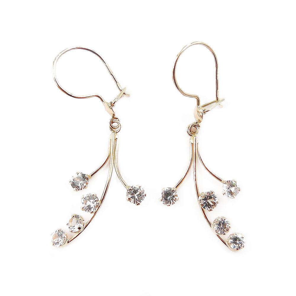 Kultaiset korvakorut, kirkkaat kivet #0