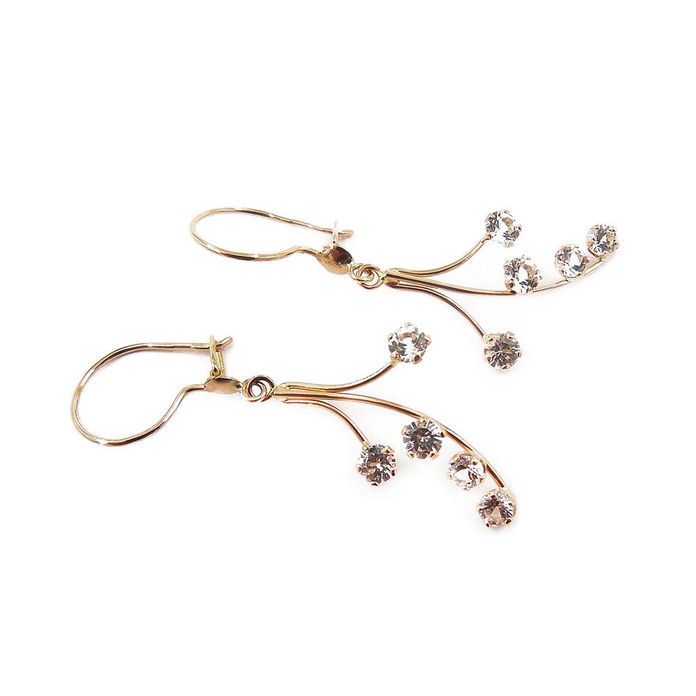 Kultaiset korvakorut, kirkkaat kivet #1