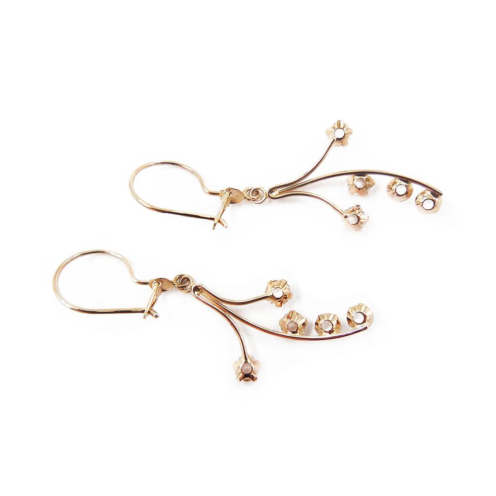 Kultaiset korvakorut, kirkkaat kivet #2