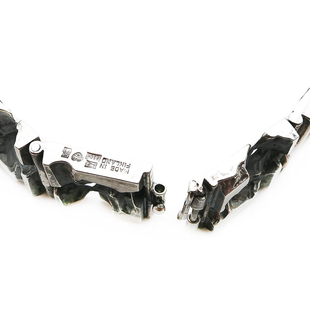 Jorma Laine hopeinen rannekoru 19,5cm v.-72 lev.16mm #1