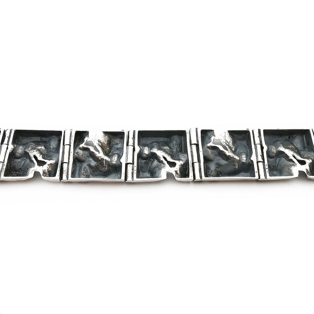 Jorma Laine hopeinen rannekoru 19,5cm v.-72 lev.16mm #4