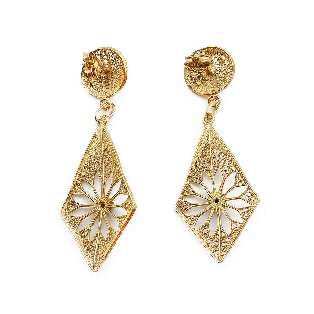 Kullattu hopea, filigraanikorvakorut #1