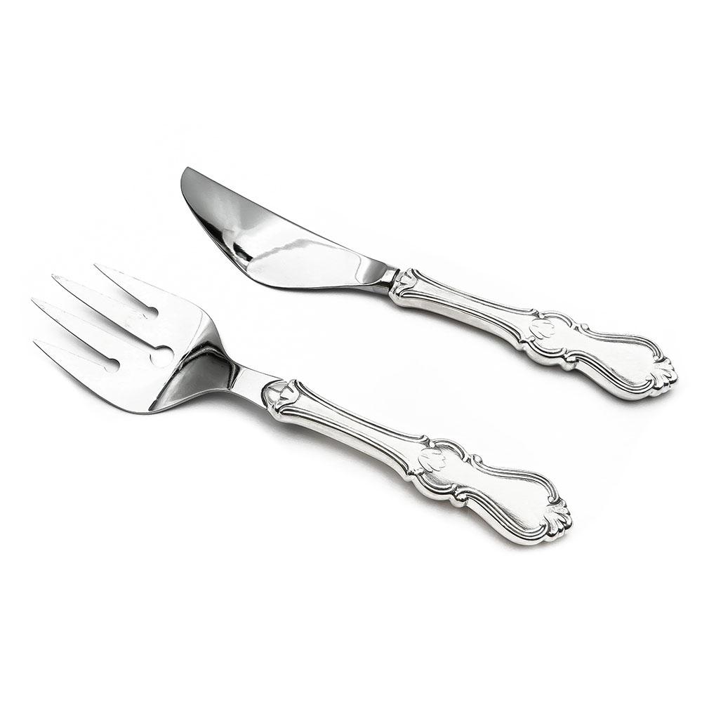 Hopeinen Romantiikka kakku-atraimet v.-72 #0