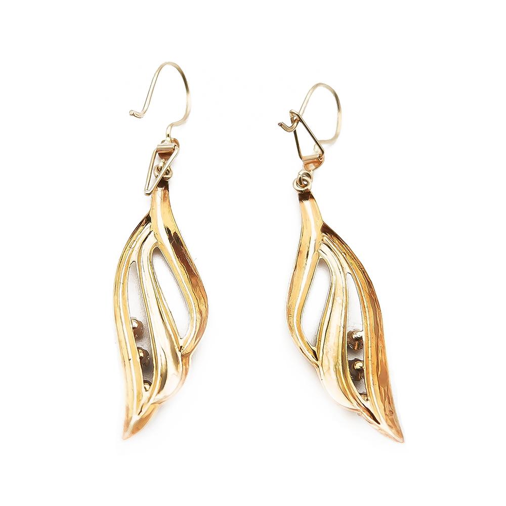 Kultaiset zirk. koukkukorvakorut #1