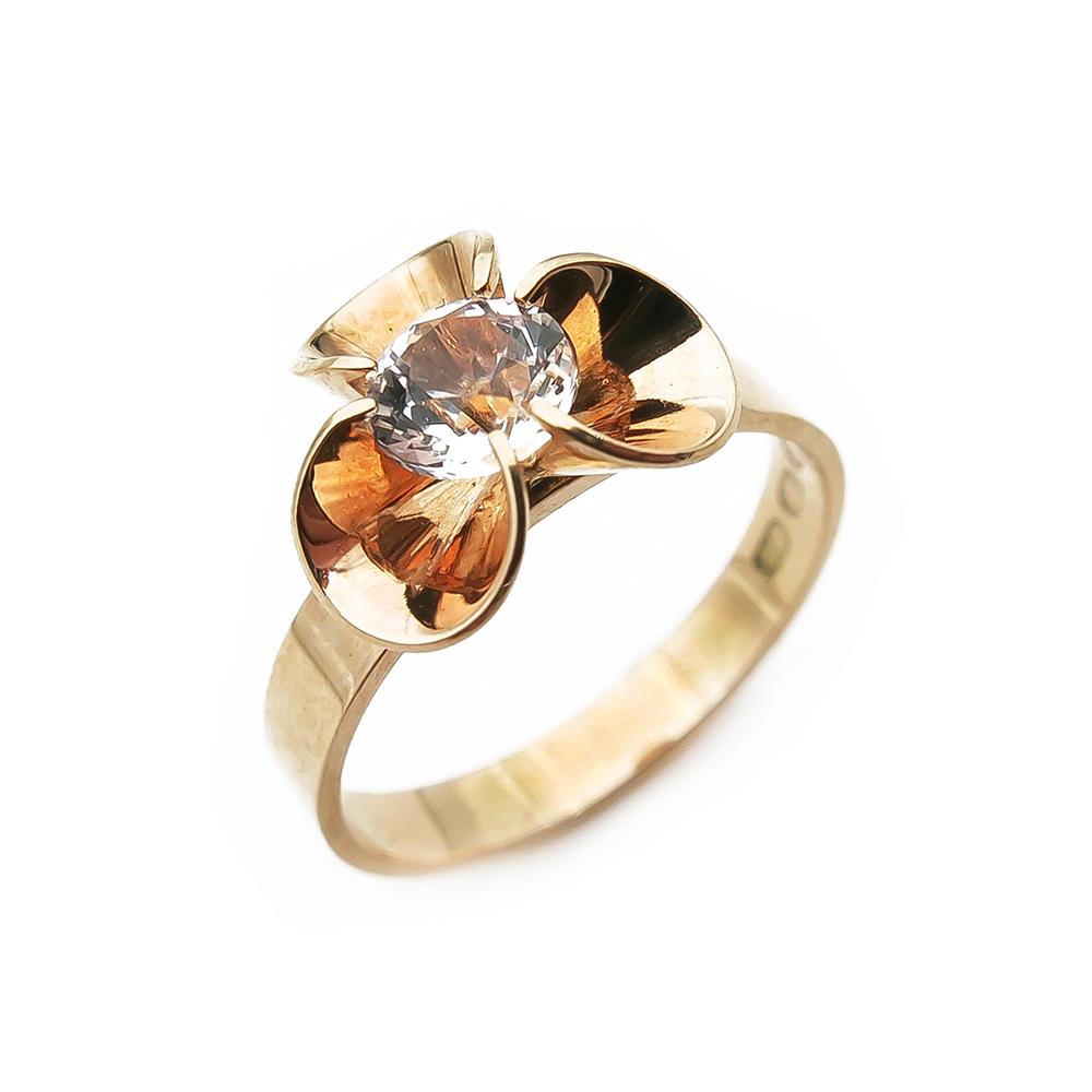 Elis Kauppi Kupittaan Kulta sormus kirkkaalla kivellä 16,0 v.-79 #0