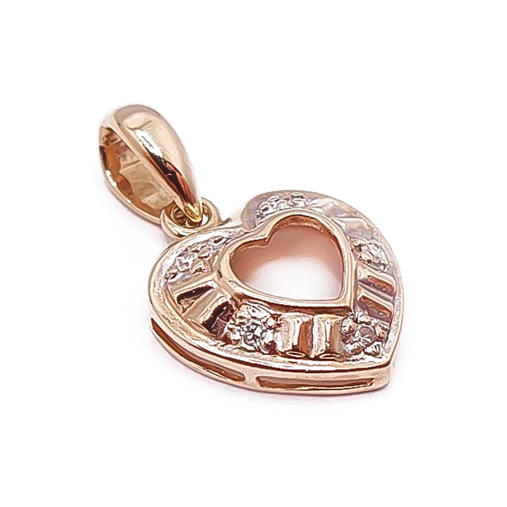 Kultainen timantti sydänriipus 0,05ct #1