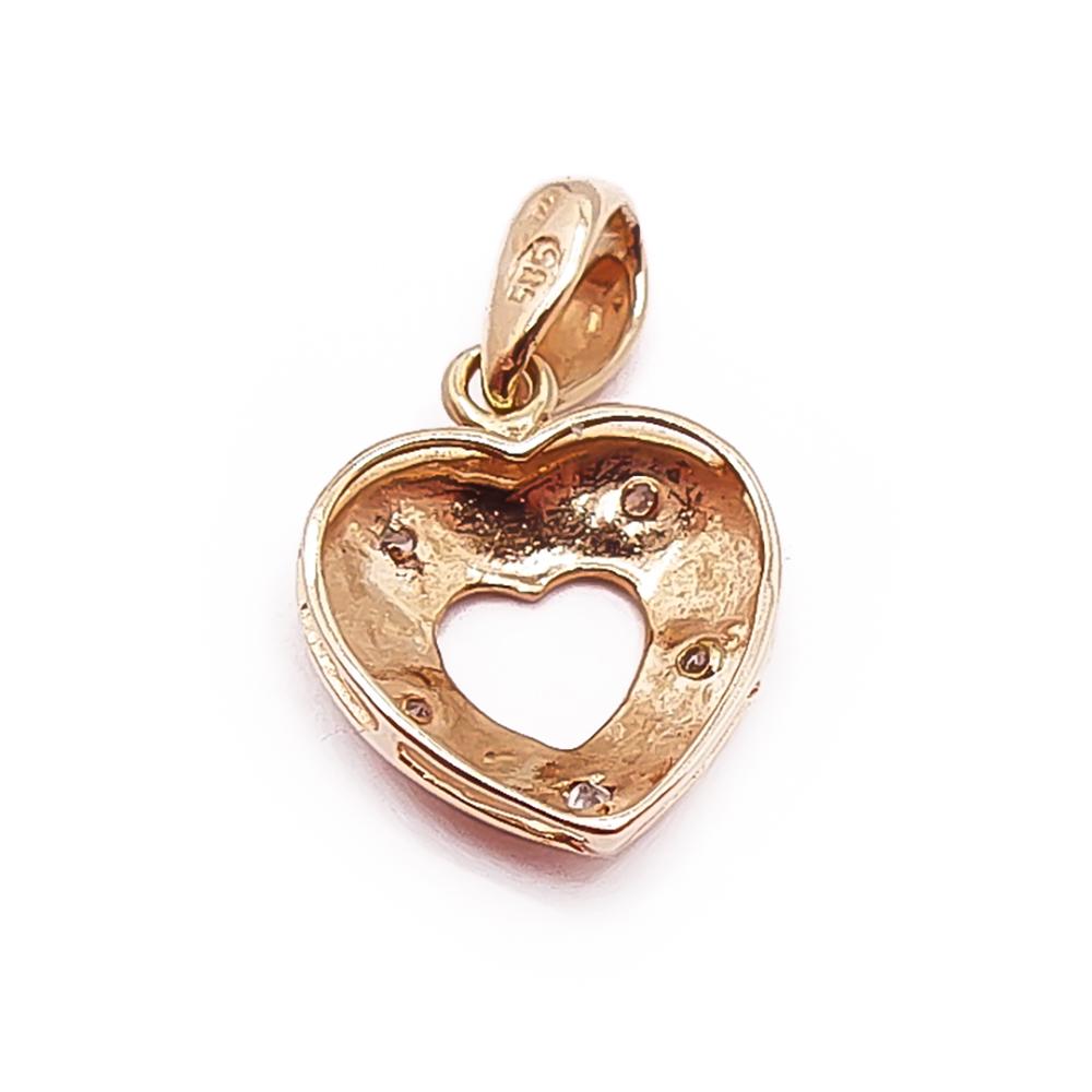 Kultainen timantti sydänriipus 0,05ct #2