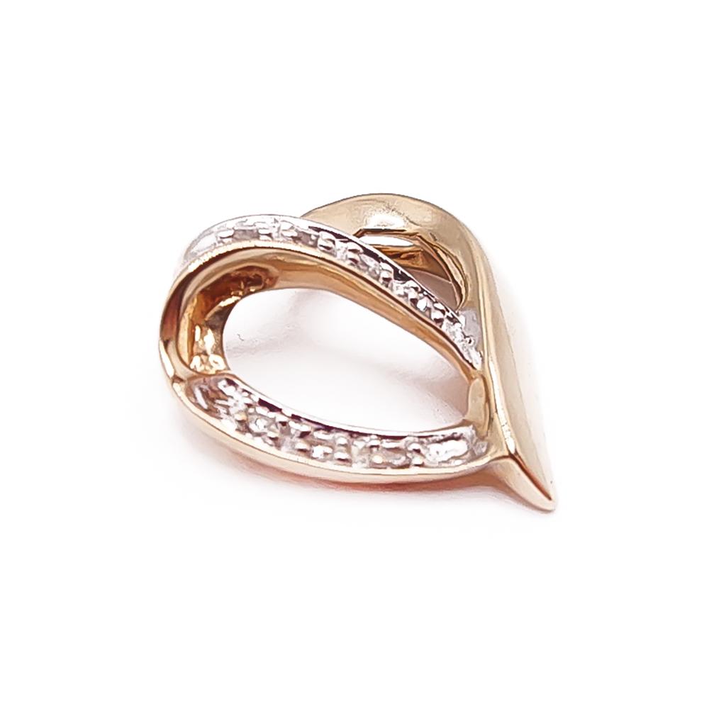 Kultainen timanttisydänriipus 0,07ct #1