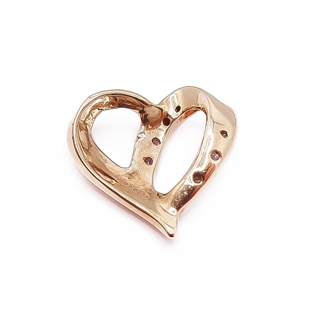 Kultainen timanttisydänriipus 0,07ct #2