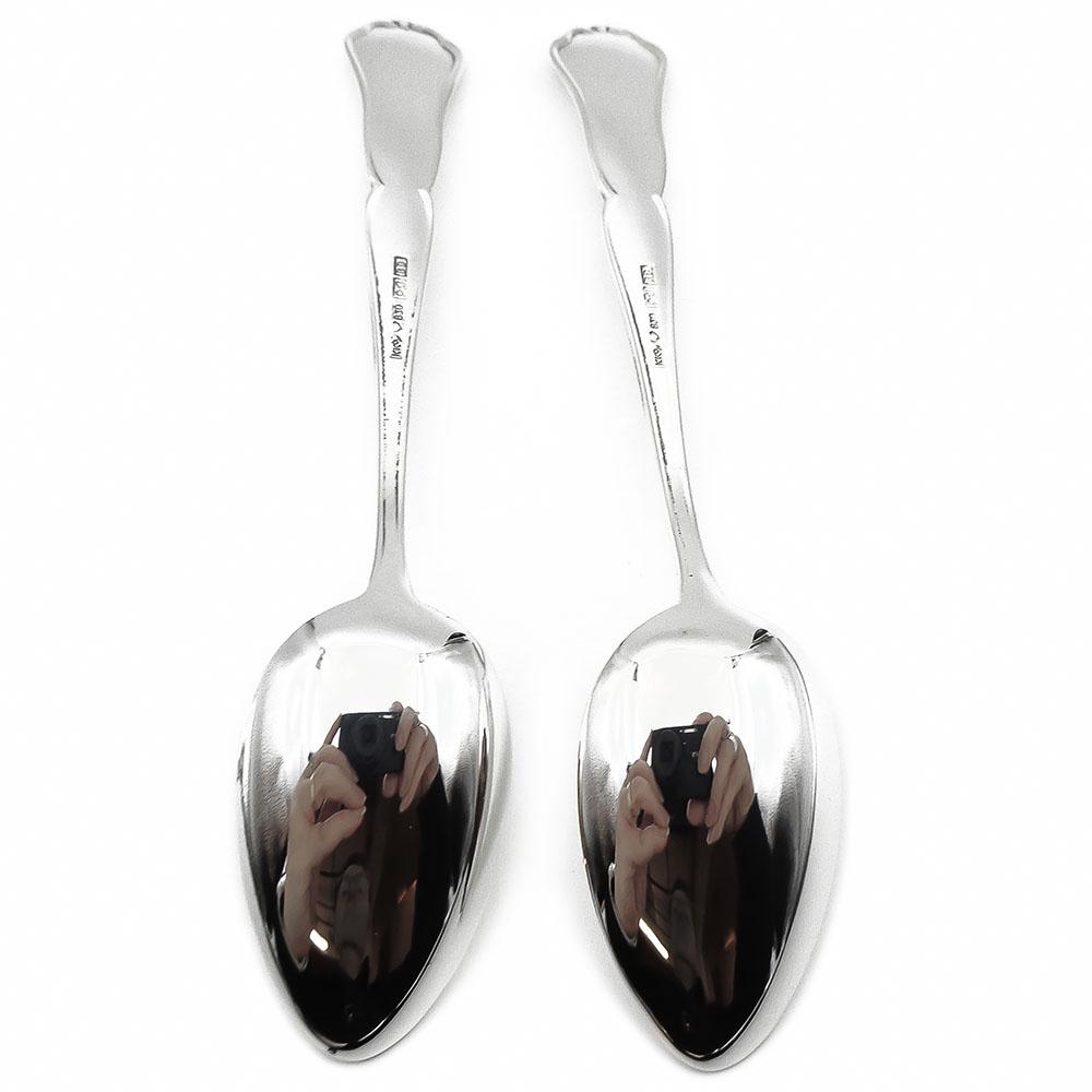 Chippendale hopea jälkiruokalusikka 2kpl 1977 #1