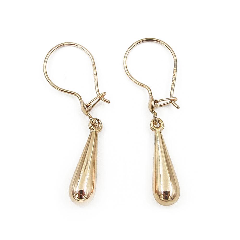 Kultaiset pisara koukkukorvakorut #0