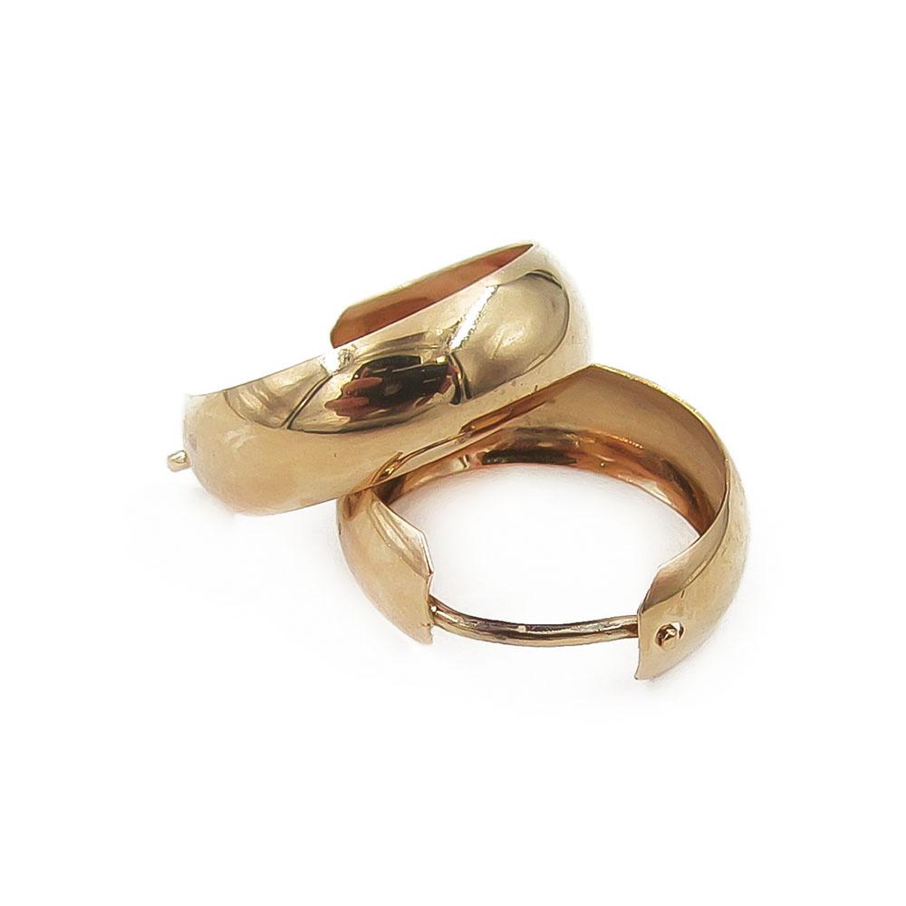 Kultaiset korvarenkaat halk.15.8mm, lev. 5mm #1