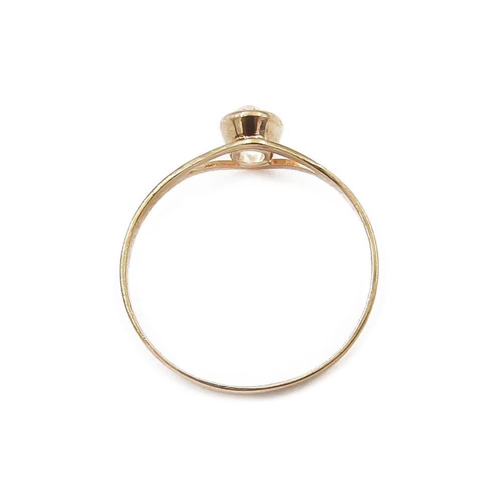 Kultainen sormus kirkkaalla kivellä v.1981 halk.16- #5