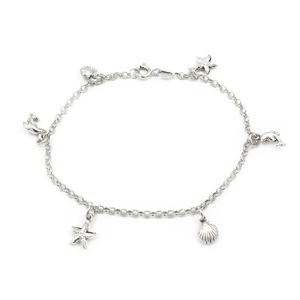 Hopeinen maskotti ranneketju 18.5cm #0