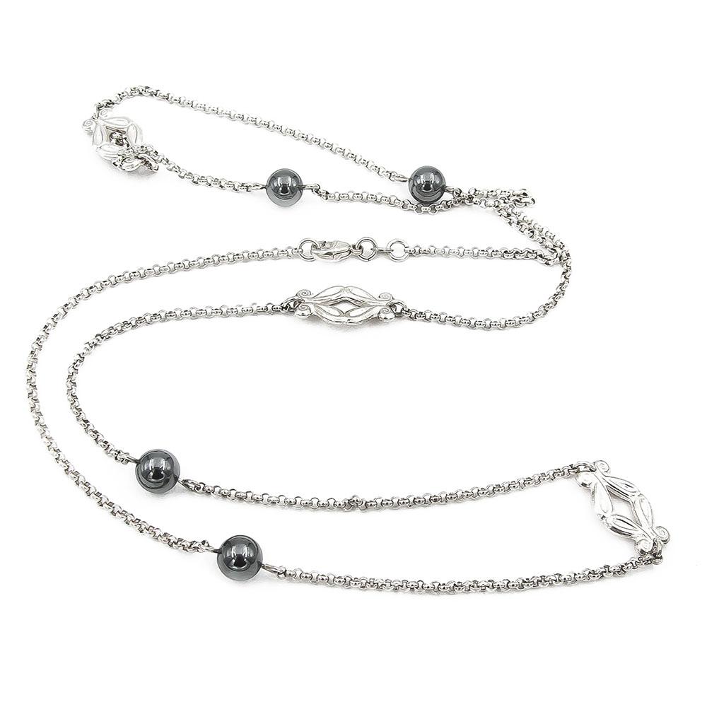 Kalevala Koru Iris kaulakoru, hematiitti 85cm #0