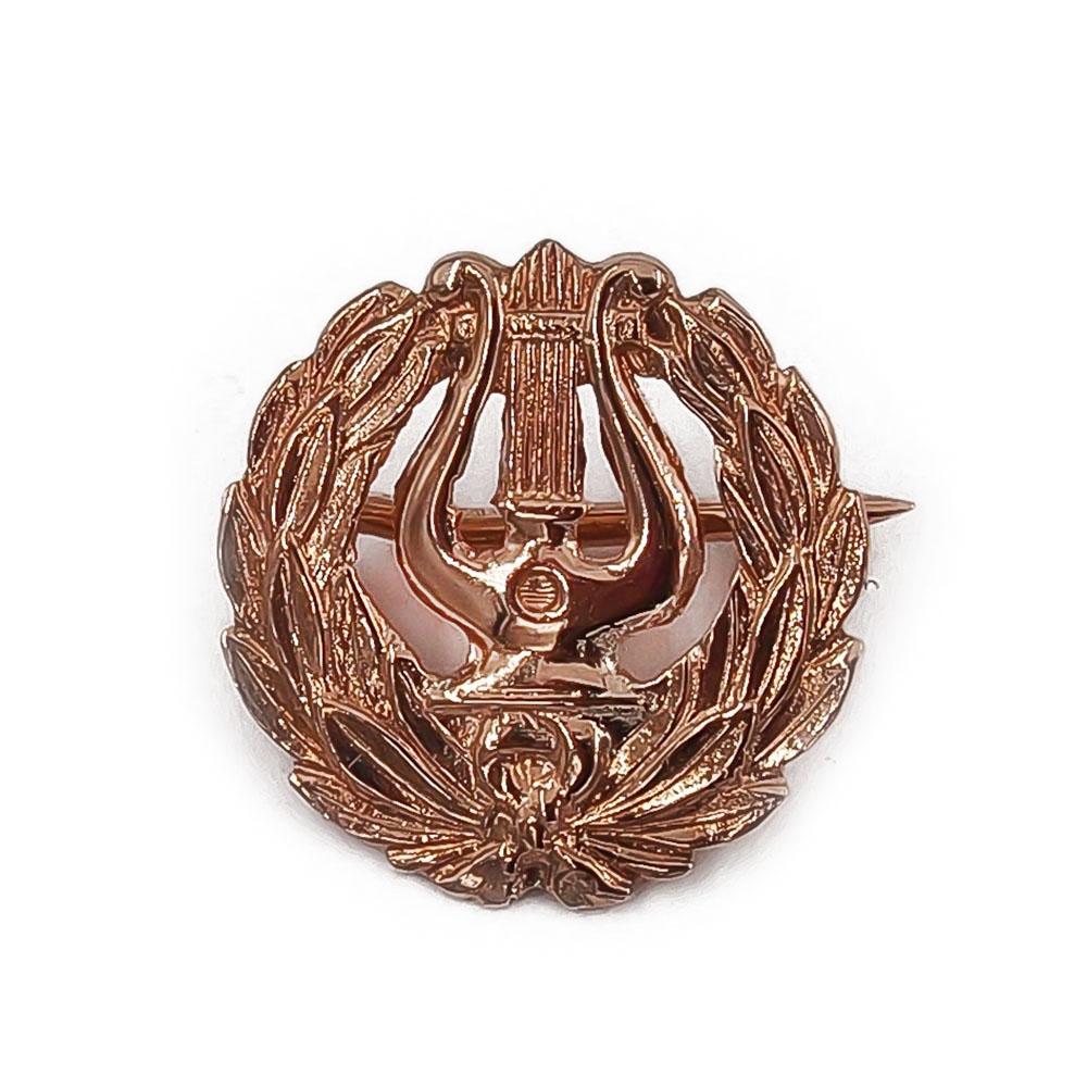 Kultainen pieni äidinlyyra neulalla vahvistettu 1970 NW #0