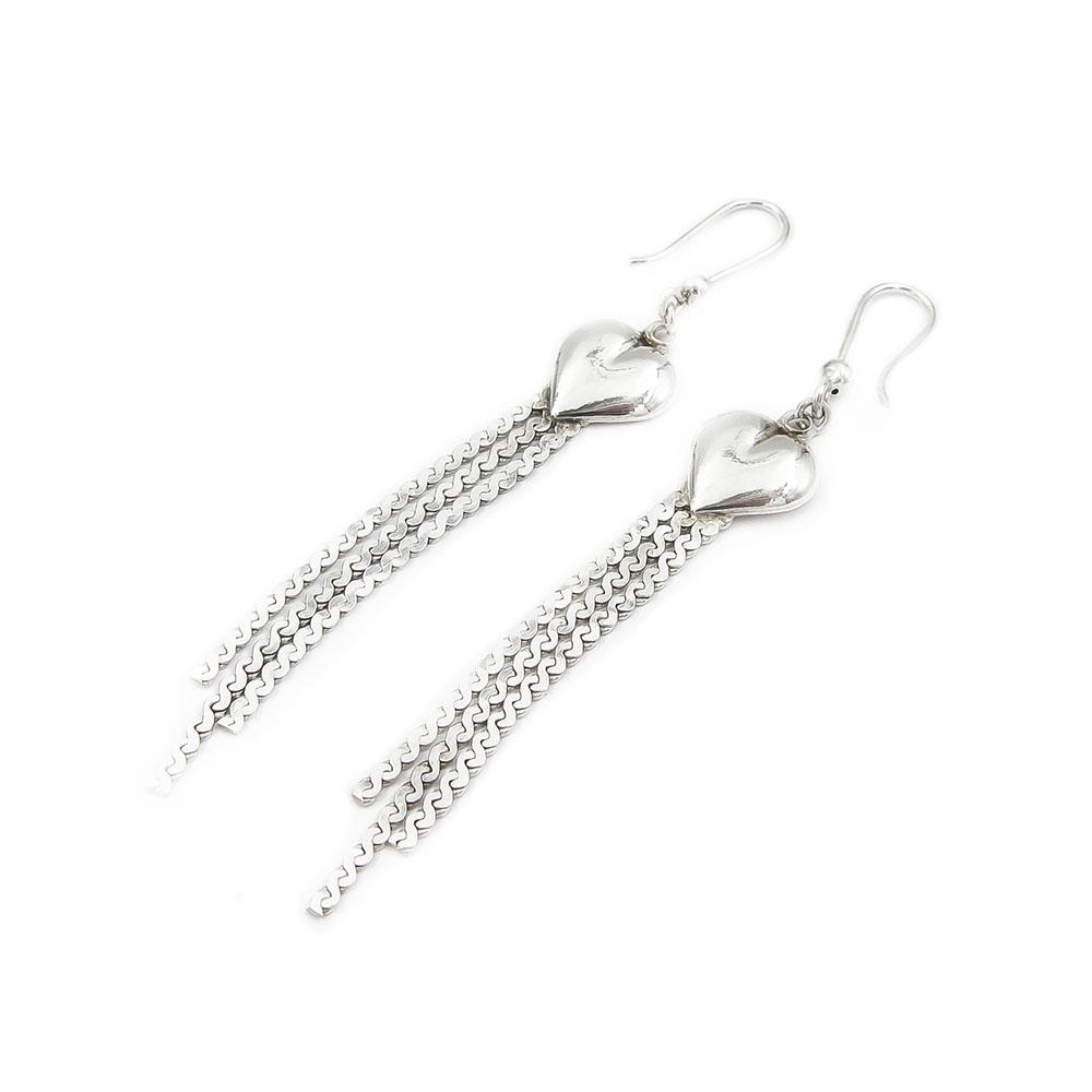 Roikkuvat sydän koukkukorvakorut #3